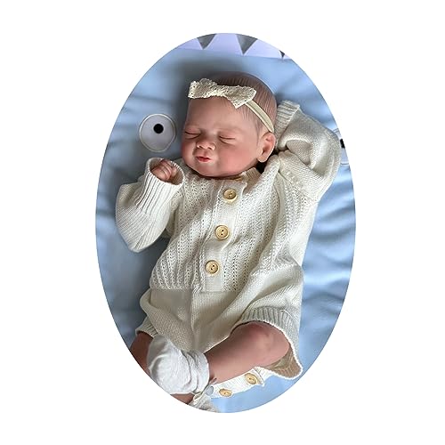 Xinsheinelry Reborns Neugeborenes Baby 18 Schlafender Säugling Weicher Stoffkörper Baby Kleidung Zubehörset von Xinsheinelry