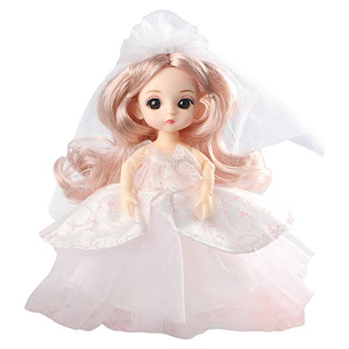 Xinsheinelry Weiße Wunderschöne Prinzessinnenkleidung Schleier Mädchenpuppen von Xinsheinelry