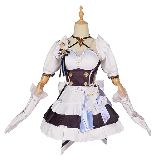 XiongXiongLe Honkai Star Rail Elysia Cosplay-Kostüm, Kleid, Uniform, komplettes Set, Halloween-Anzüge für Erwachsene, Damen, Party, Festival, Comic-Con, Weihnachten (Erwachsenenkostüme, Größe XL) von XiongXiongLe