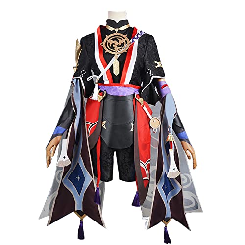 XiongXiongLe Scaramouche-Kostüm, Cosplay-Outfit, Anzüge für Herren, Jungen, Party, Halloween, Weihnachten, Karneval, Anzug Cos Genshin Impact Balladeer (Lila-Kostüme, Größe L) von XiongXiongLe