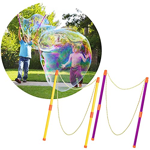 2 Paar Seifenblasen-Stab,Riesenseifenblasen für Kinder Erwachsene,Riesenseifenblasen,Seifenblasen Blase Zauberstab,Giant Bubble Maker Spielzeug,Bubble Wand,Teleskopische Entwurfs Einfache Tragen von Xionghonglong