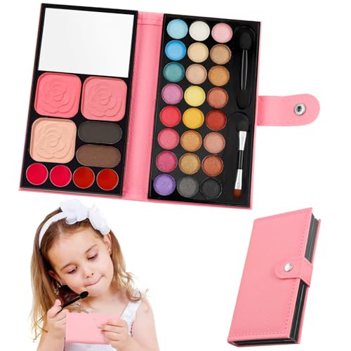 Kinderschminke Mädchen Set, Xionghonglong Make up Spielzeug, Kosmetik Spielzeug für Mädchen Kinder, Waschbar Make up Spielzeug, Prinzessin Rollenspiel Spielzeug Geschenk für Weihnachts/Geburtstag (B) von Xionghonglong