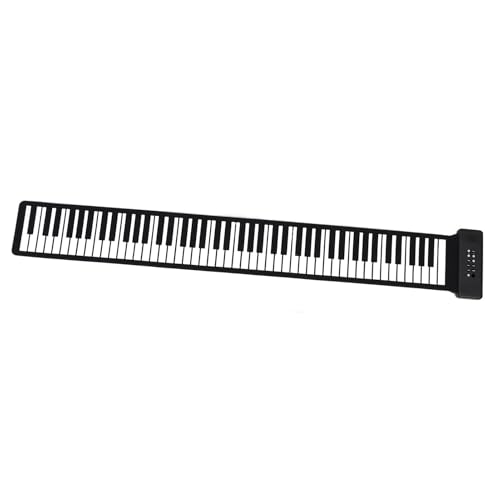 88 Tasten Roll-Up-Keyboard-Klavier, Tragbare Digitale Elektrische Faltbare Klaviertastatur, Wiederaufladbar, Tragbares Klavier für Anfänger, Erwachsene, , Lautsprecher, 128 Töne, von Xiuganpo