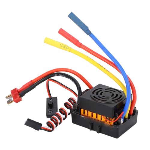 Xiuganpo 60 A Bürstenloser Regler, 5,8 V 3 A BEC-Ausgang, Wasserdichter Elektronischer Geschwindigkeitsregler für 1/10 RC-Auto, Boot, Hubschrauber, Quadrocopter, Bürstenloser RC-Motor von Xiuganpo