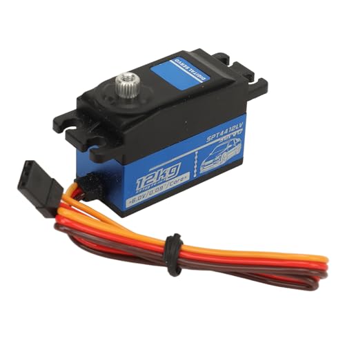 Xiuganpo RC-Digitalservo, 12 Kg Hohe Empfindlichkeit, Störungsfrei, Einfache Installation und Demontage. SPT4412LV 12KG Digital Servo Metal Gear Fit für RC Car Upgrade Teil von Xiuganpo