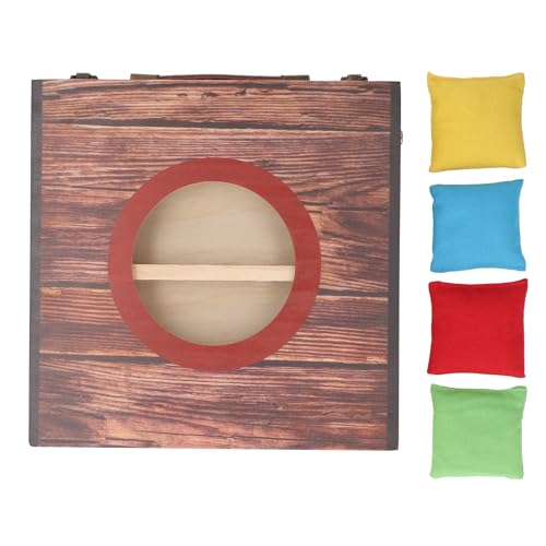 Xiuganpo Tragbares Cornhole-Spielset aus Holz, Wasserabweisend, Kratzfestes Fell, Klappbare Beine, Interaktives Sitzsack-Wurfspiel, Maisloch-Wurfspiel für Party, Camping, Outdoor, von Xiuganpo