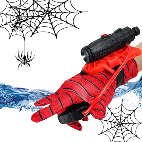 Xiujuers 2 Stück Spider Launcher Handschuhe, Spiderman Handschuhe, Spiderman Wasserpistole, Spiderman Netzwerfer Kinder, Spiderman Launcher Handschuhe, Super Spider Launcher, Launcher Spielzeug von Xiujuers