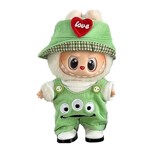 Xiujuers Bekleidung für 17cm Labubu Plüsch, Kuscheltier Kleidung Outfit nur Bekleidungs zubehör für 17cm Labubu Plush Pullover Hoodie Bekleidung DIY Kinder Geschenke (C) von Xiujuers