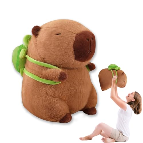 Xiujuers Capybara Kuscheltier, 23CM Wasserschwein Kuscheltier, Capybara Plüschtier, Wasserschwein Plüschtier, Capybara Plushie Puppen, Capybara Plush Toy, Großes Geburtstags Geschenk für Kinder von Xiujuers