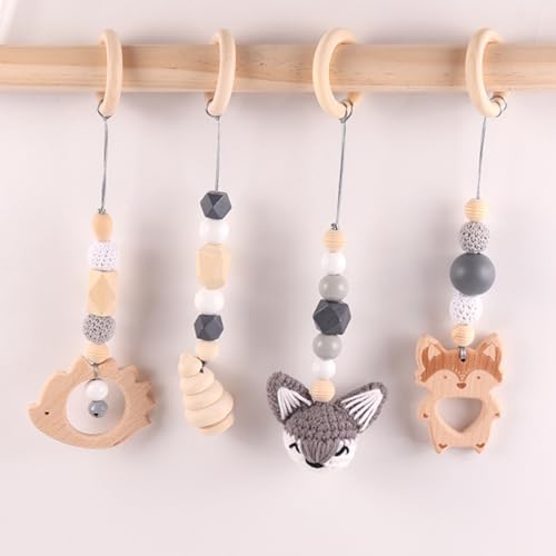 Xiyocadt Spielbogen Baby Spielzeug ab 0 Monate,4 Stück Spielebogen Babies Toys Spielbögen Baby Gym Anhänger Holz,Babyschale Anhänger Holz,für Autositze, Kinderwagen und Autositzspielzeug (28cm,Grau) Xiyocadt Spielbogen Baby Spielzeug ab 0 Monate,4 Stück Spielebogen Babies Toys Spielbögen Baby Gym Anhänger Holz,Babyschale Anhänger Holz,für Autositze, Kinderwagen und Autositzspielzeug (28cm,Grau) von Xiyocadt