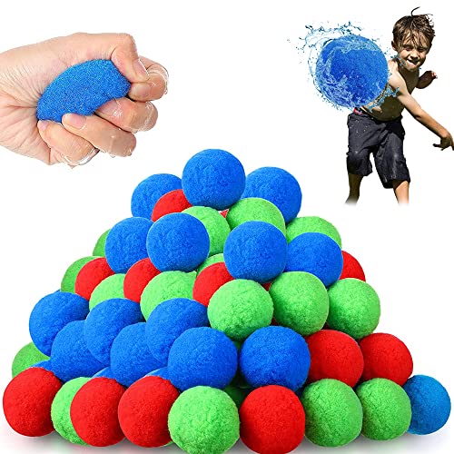 30 Stück Baumwoll Wasserbomben,Trampolin Wasserball,Softball Wasserbomben,Splash Ball,Wiederverwendbare Wasserbomben,Wasserbomben Bälle,Wasserschlacht Ballon,Wasserbomben Bälle set von Xlong