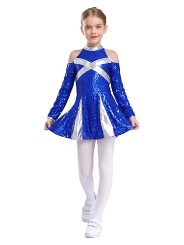Xnihocha Cheerleaders Kostüm Kinder Mädchen Kostüm Cheerleaders Uniform Pompon Kleid Kinderkostüm Halloween Karneval Maskerade 6-16 Jahre Blau 158-164 Xnihocha Cheerleaders Kostüm Kinder Mädchen Kostüm Cheerleaders Uniform Pompon Kleid Kinderkostüm Halloween Karneval Maskerade 6-16 Jahre Blau 158-164 von Xnihocha
