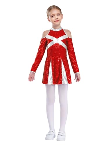 Xnihocha Cheerleaders Kostüm Kinder Mädchen Kostüm Cheerleaders Uniform Pompon Kleid Kinderkostüm Halloween Karneval Maskerade 6-16 Jahre Rot 170 Xnihocha Cheerleaders Kostüm Kinder Mädchen Kostüm Cheerleaders Uniform Pompon Kleid Kinderkostüm Halloween Karneval Maskerade 6-16 Jahre Rot 170 von Xnihocha