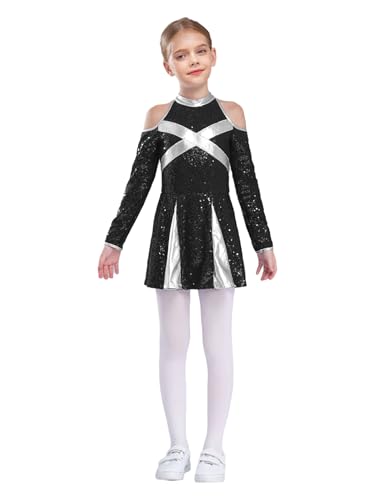 Xnihocha Cheerleaders Kostüm Kinder Mädchen Kostüm Cheerleaders Uniform Pompon Kleid Kinderkostüm Halloween Karneval Maskerade 6-16 Jahre Schwarz 158-164 Xnihocha Cheerleaders Kostüm Kinder Mädchen Kostüm Cheerleaders Uniform Pompon Kleid Kinderkostüm Halloween Karneval Maskerade 6-16 Jahre Schwarz 158-164 von Xnihocha