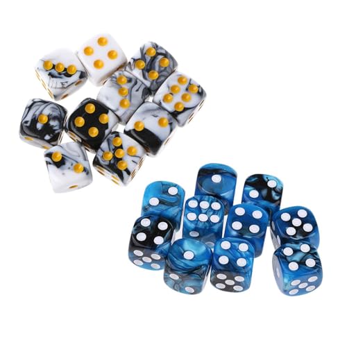 XoeLLe 20 Stück Würfel Spielwürfel aus Acryl, Farben Würfel Set, Mehrfarben Dice AugenwüRfeln, 6 Seitige Spielwürfel Bunt Nice Cube, Würfel Bunt Würfelspiele Tischspiele Zuhause Partyspiel Zubehör von XoeLLe