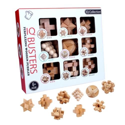 Jigsaw 3D Lock Brain Lock Toy Ortomische Spielzeugholz Teaser für Kinder, (.),(1#) von Xoeryoy