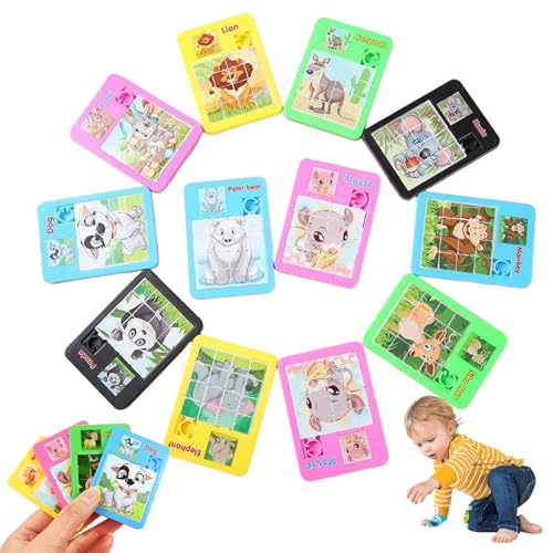 Xoeryoy 10pcs Slide-Puzzle, 16-Grid-Niedlichkeit tragbares Mini-Tierrätsel, sicheres reibungsloses Bildungsspielzeug für Mädchen, Jungen, Jungen Xoeryoy 10pcs Slide-Puzzle, 16-Grid-Niedlichkeit tragbares Mini-Tierrätsel, sicheres reibungsloses Bildungsspielzeug für Mädchen, Jungen, Jungen von Xoeryoy