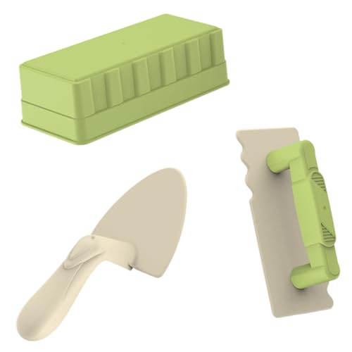 Xoeryoy 3pcs Sandspielzeug, Plastikspielzeugsteine mit Glättungswerkzeugen, Sandburg -Baukit für Jungen, Mädchen && Xoeryoy 3pcs Sandspielzeug, Plastikspielzeugsteine mit Glättungswerkzeugen, Sandburg -Baukit für Jungen, Mädchen && von Xoeryoy