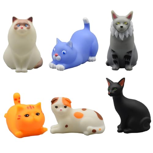 Xoeryoy 6pcs leuchtende Badespielzeug farbenfrohe schwimmende, sichere und lustige süße Katzenkinder -Badespielzeug für Badewanne Duschspiele Schwimmbad Xoeryoy 6pcs leuchtende Badespielzeug farbenfrohe schwimmende, sichere und lustige süße Katzenkinder -Badespielzeug für Badewanne Duschspiele Schwimmbad von Xoeryoy