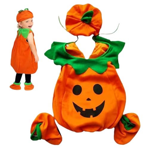 Xoeryoy Babykürbiskostüm weiche Kürbis -Kleinkind Halloween -Kostüm mit Hut und Schuhen für Cosplay -Party -Kleid, geeignet für 80 cm Kleinkinder Xoeryoy Babykürbiskostüm weiche Kürbis -Kleinkind Halloween -Kostüm mit Hut und Schuhen für Cosplay -Party -Kleid, geeignet für 80 cm Kleinkinder von Xoeryoy