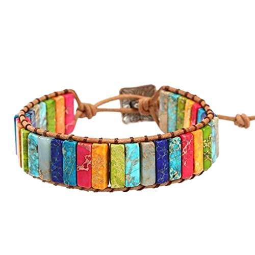 Xoeryoy Chakra -Armband Einstellbarer Schmuck geflochtene Armbänder Chakra Steinkristallschmuck für Frauen Mädchen von Xoeryoy