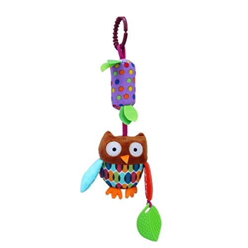 Xoeryoy Hanging Rassle Toy Plüsch Eulenform Cot Toy Weiches süßem gestopfte Kinderwagen Handbellspielzeug, (.) von Xoeryoy