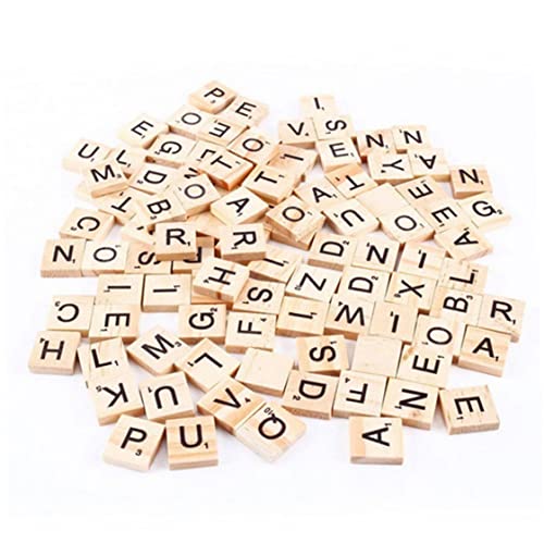 Xoeryoy Holzbrieffliesen Holz Alphabet Fliesen Holzbuchstaben für Handwerk DIY Geschenk 200pcs, (.) von Xoeryoy