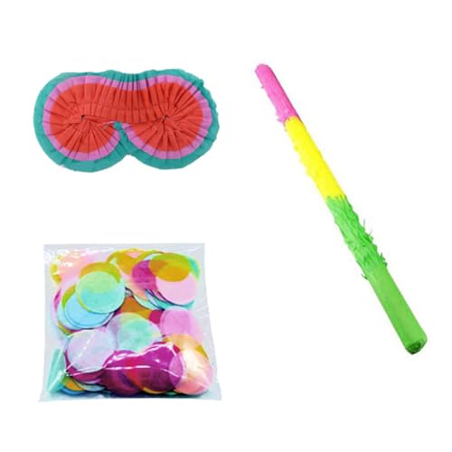 Xoeryoy Party Stick Set 20inch Regenbogenstock Blindfold Confetti für Geburtstagsfeier liefert Dekoration 3pcs von Xoeryoy