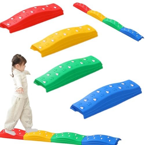 Xoeryoy Pass stons Kids Kids 4pcs Balance für das Gleichgewichtsbilanz ohne sensorische Stufen Balance Spielhandtuch und Luftspielausrüstung L, (.),(1#) von Xoeryoy