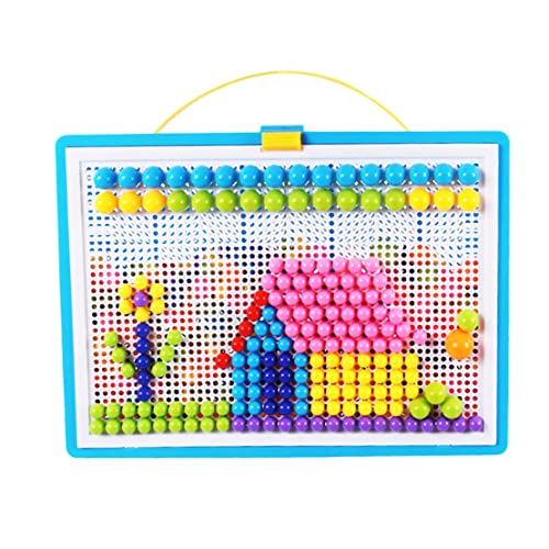 Xoeryoy Puzzlebotenspielzeug Pegboard DIY Nails Mosaic Pegboard Bildungsspielzeug Mischen Sie Farbe für Kinder, (.) von Xoeryoy