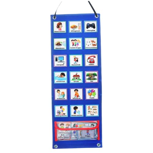 Xoeryoy Visuelle Zeitpläne tägliche Routine Diagramm Zeitpläne Karten Kinder täglich Kalender Aufgabe für Kinder Blau Deutsch, (.) von Xoeryoy