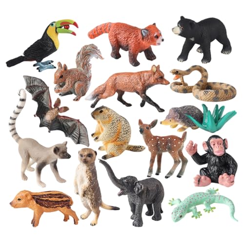 Xoeryoy Waldtiere Abbildungen 16pcs realistische winzige Tierfiguren pädagogische Plastikminiaturfiguren für Kinder Spielzeugkuchen Topper Xoeryoy Waldtiere Abbildungen 16pcs realistische winzige Tierfiguren pädagogische Plastikminiaturfiguren für Kinder Spielzeugkuchen Topper von Xoeryoy