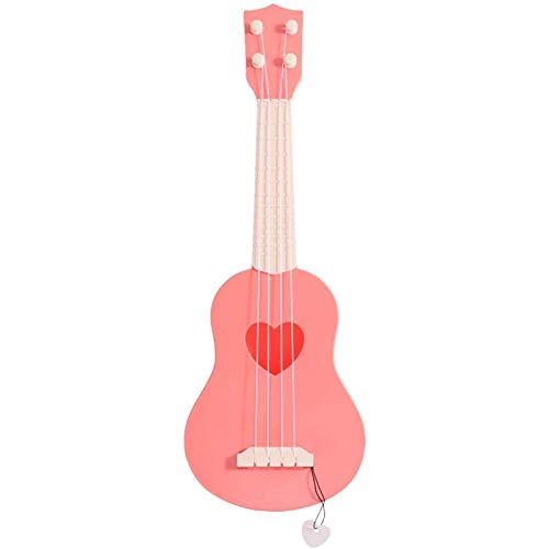 Xptieeck Mini Gitarren Ukulele Spielzeug Musik Instrumente das Erlernen Von Gitarren Spielzeug für Kinder Kann die Aufmerksamkeit Von Kindern auf Sich Ziehen (Rosa) von Xptieeck