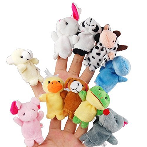 Xrten 10 Mehrfarbige Tier Fingerpuppen,Weiche pädagogische Handpuppe Spielzeug Set Xrten 10 Mehrfarbige Tier Fingerpuppen,Weiche pädagogische Handpuppe Spielzeug Set von Xrten
