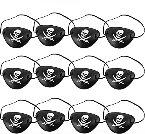 Xrten 12 Stück Piraten Augenklappen, Schwarz Augenklappen Verstellbare, Augenschädel Piraten Augenmaske für Erwachsene Kinder, Captain Eye Patches für Halloween Karneval Weihnachten Piraten Party Xrten 12 Stück Piraten Augenklappen, Schwarz Augenklappen Verstellbare, Augenschädel Piraten Augenmaske für Erwachsene Kinder, Captain Eye Patches für Halloween Karneval Weihnachten Piraten Party von Xrten
