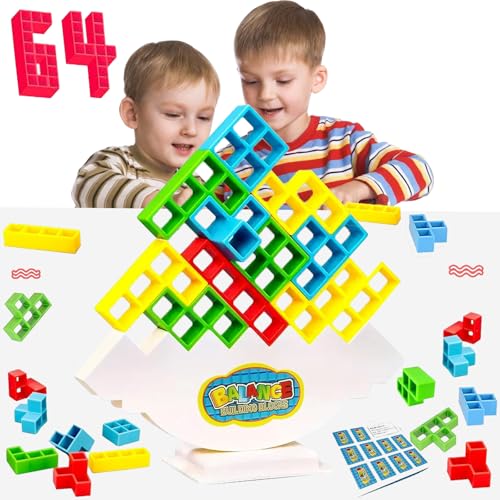 Xrten Tower Balance Game,Stapelspiel 64pcs,Lustige Stapelspiel Puzzle Building Spiel Toys Kreatives Puzzlespiele-Geschenke Dekompression Bausteine für Jungen und Mädchen Ab Jahre 3+ Xrten Tower Balance Game,Stapelspiel 64pcs,Lustige Stapelspiel Puzzle Building Spiel Toys Kreatives Puzzlespiele-Geschenke Dekompression Bausteine für Jungen und Mädchen Ab Jahre 3+ von Xrten