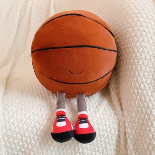 Xshelley 32 cm Basketball Plüsch Spielzeug Kissen, gefüllte Sportbälle Plüsch,Kreative Basketball Plüsch Puppe, Kugelförmige weiche Spielzeug CushionKids Geschenk von Xshelley