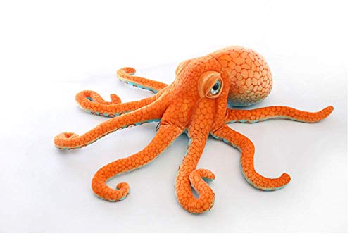 Xshelley Oktopus Plüschtiere, Plüsch-Marine-Tiere-füllen Spielzeug, Kindergeschenke, Meerestiere Orange (80cm) von Xshelley