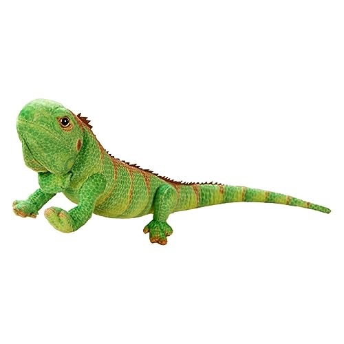 Xshelley Realistische grüne Eidechse Plüschtier Spielzeug, Chamäleon Puppen, Reptilien Plüschtiere Mähneneidechsen, Wildtier Spielzeug Geschenke für Kinder Länge 95cm von Xshelley