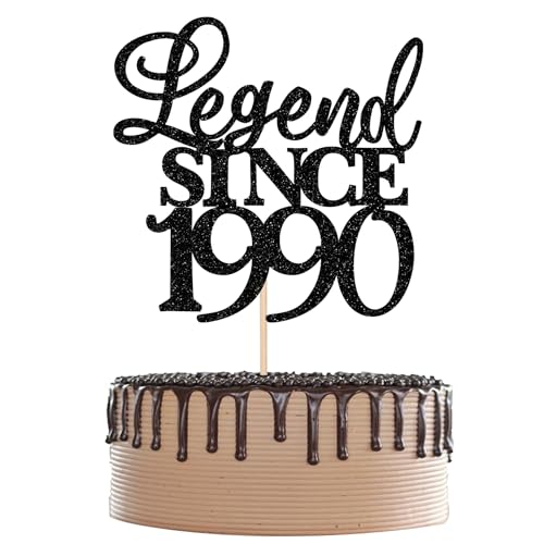 Xsstarmi 1 Pack Legend Since 1990 Cake Topper Glitter Happy 35th Birthday Cake Topper Cheers to 35 Years Cake Decoration for Happy 35th Birthday Wedding Anniversary Party Cake Decorations Black Xsstarmi 1 Pack Legend Since 1990 Cake Topper Glitter Happy 35th Birthday Cake Topper Cheers to 35 Years Cake Decoration for Happy 35th Birthday Wedding Anniversary Party Cake Decorations Black von Xsstarmi