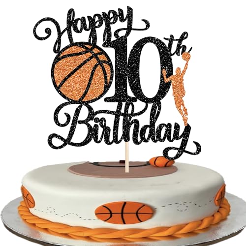 Xsstarmi 1 Packung Tortendeko 10. Geburtstag Tortenaufsatz Glitzer Basketballspieler Kuchen Topper für Zehnter Geburtstag Zubehör für Party Kuchen Dekorationen Xsstarmi 1 Packung Tortendeko 10. Geburtstag Tortenaufsatz Glitzer Basketballspieler Kuchen Topper für Zehnter Geburtstag Zubehör für Party Kuchen Dekorationen von Xsstarmi