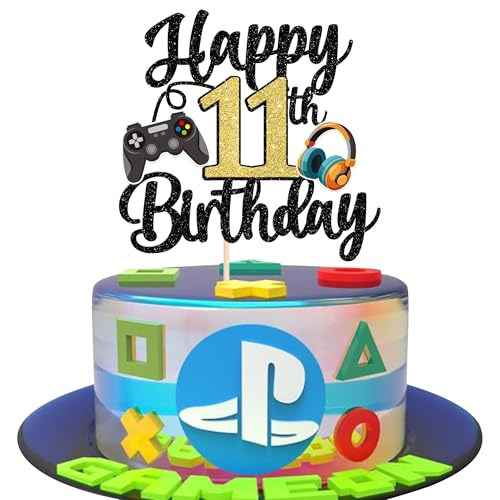 Xsstarmi 1 Packung Tortendeko 11. Geburtstag Videospiel Tortenaufsatz Glitzer Regler Spielkonsole Kuchen Topper für Videos Game 11. Geburtstag Zubehör für Party Kuchen Dekorationen Xsstarmi 1 Packung Tortendeko 11. Geburtstag Videospiel Tortenaufsatz Glitzer Regler Spielkonsole Kuchen Topper für Videos Game 11. Geburtstag Zubehör für Party Kuchen Dekorationen von Xsstarmi