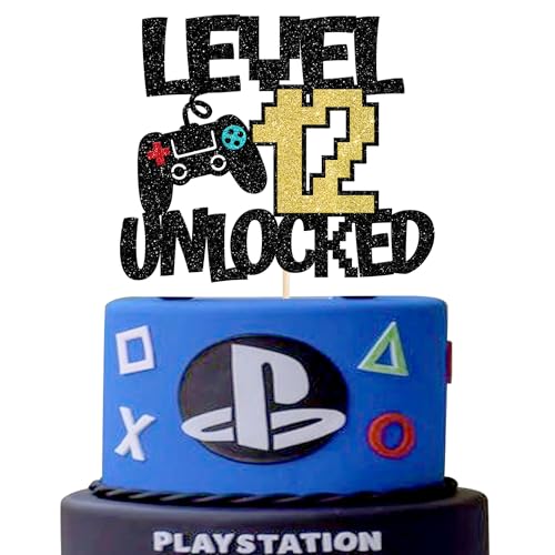 Xsstarmi 1 Packung Tortendeko 12. Geburtstag Tortenaufsatz Glitzer Videospiel Kuchen Topper für Level 12 Unlocked 12. Geburtstag Zubehör für Party Kuchen Dekorationen Xsstarmi 1 Packung Tortendeko 12. Geburtstag Tortenaufsatz Glitzer Videospiel Kuchen Topper für Level 12 Unlocked 12. Geburtstag Zubehör für Party Kuchen Dekorationen von Xsstarmi