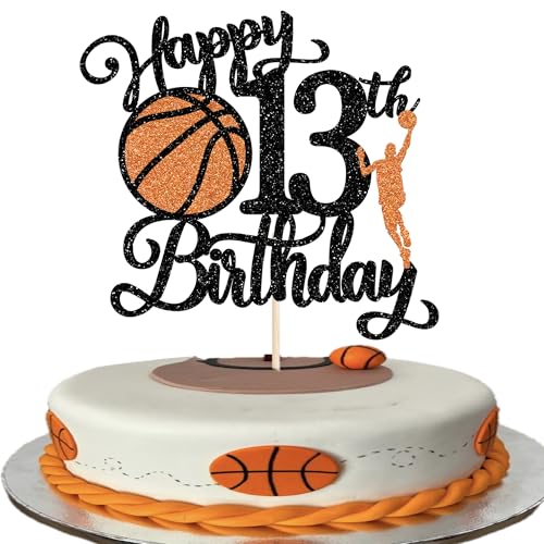Xsstarmi 1 Packung Tortendeko 13. Geburtstag Tortenaufsatz Glitzer Basketballspieler Kuchen Topper für Dreizehnter Geburtstag Zubehör für Party Kuchen Dekorationen Xsstarmi 1 Packung Tortendeko 13. Geburtstag Tortenaufsatz Glitzer Basketballspieler Kuchen Topper für Dreizehnter Geburtstag Zubehör für Party Kuchen Dekorationen von Xsstarmi