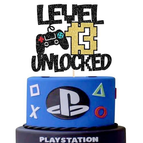 Xsstarmi 1 Packung Tortendeko 13. Geburtstag Tortenaufsatz Glitzer Videospiel Kuchen Topper für Level 13 Unlocked 13. Geburtstag Zubehör für Party Kuchen Dekorationen Xsstarmi 1 Packung Tortendeko 13. Geburtstag Tortenaufsatz Glitzer Videospiel Kuchen Topper für Level 13 Unlocked 13. Geburtstag Zubehör für Party Kuchen Dekorationen von Xsstarmi