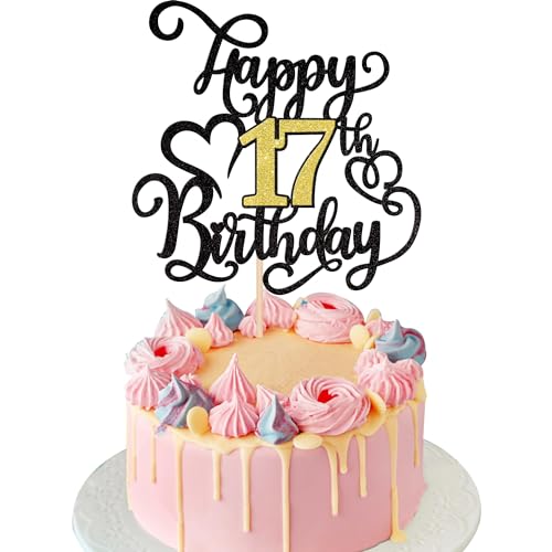 Xsstarmi 1 Packung Tortendeko 17. Geburtstag Tortenaufsatz Glitzer Happy 17th Birthday Kuchen Topper für Prost auf 17 Jahre alt 17 Fabelhaft 17. Geburtstag Zubehör für Party Kuchen Dekorationen Xsstarmi 1 Packung Tortendeko 17. Geburtstag Tortenaufsatz Glitzer Happy 17th Birthday Kuchen Topper für Prost auf 17 Jahre alt 17 Fabelhaft 17. Geburtstag Zubehör für Party Kuchen Dekorationen von Xsstarmi