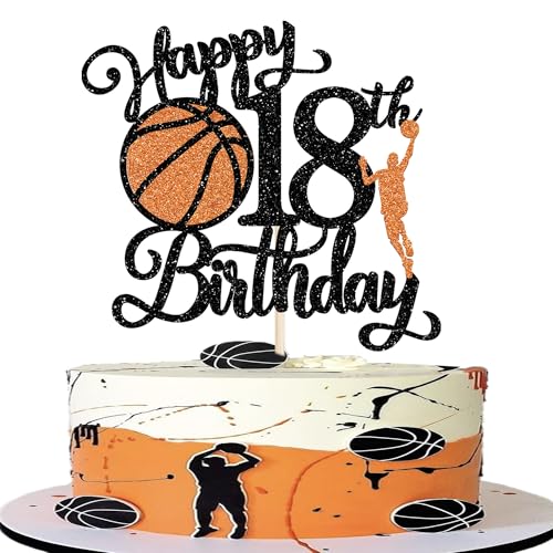 Xsstarmi 1 Packung Tortendeko 18. Geburtstag Tortenaufsatz Glitzer Basketballspieler Kuchen Topper für Achtzehnter Geburtstag Zubehör für Party Kuchen Dekorationen Xsstarmi 1 Packung Tortendeko 18. Geburtstag Tortenaufsatz Glitzer Basketballspieler Kuchen Topper für Achtzehnter Geburtstag Zubehör für Party Kuchen Dekorationen von Xsstarmi