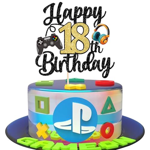 Xsstarmi 1 Packung Tortendeko 18. Geburtstag Videospiel Tortenaufsatz Glitzer Regler Spielkonsole Kuchen Topper für Videos Game 18. Geburtstag Zubehör für Party Kuchen Dekorationen Xsstarmi 1 Packung Tortendeko 18. Geburtstag Videospiel Tortenaufsatz Glitzer Regler Spielkonsole Kuchen Topper für Videos Game 18. Geburtstag Zubehör für Party Kuchen Dekorationen von Xsstarmi