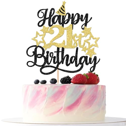 Xsstarmi 1 Packung Tortendeko 21. Geburtstag Tortenaufsatz Glitzer Stern Ein Hoch auf 21 Jahre Kuchen Pick Happy 21st Birthday Kuchen dekorationen für Fabulous 21. Geburtstag Party Zubehör Xsstarmi 1 Packung Tortendeko 21. Geburtstag Tortenaufsatz Glitzer Stern Ein Hoch auf 21 Jahre Kuchen Pick Happy 21st Birthday Kuchen dekorationen für Fabulous 21. Geburtstag Party Zubehör von Xsstarmi