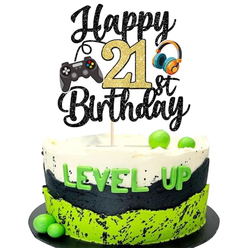 Xsstarmi 1 Packung Tortendeko 21. Geburtstag Videospiel Tortenaufsatz Glitzer Regler Spielkonsole Kuchen Topper für Videos Game 21. Geburtstag Zubehör für Party Kuchen Dekorationen Xsstarmi 1 Packung Tortendeko 21. Geburtstag Videospiel Tortenaufsatz Glitzer Regler Spielkonsole Kuchen Topper für Videos Game 21. Geburtstag Zubehör für Party Kuchen Dekorationen von Xsstarmi